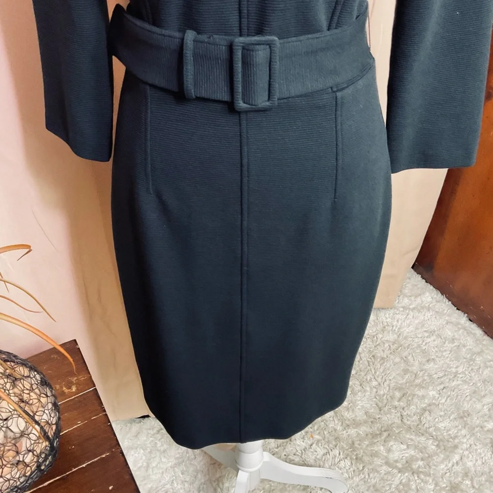 Boden  Margie Ottoman Black Long Sleeve Belted Dress - Picture 5 of 13